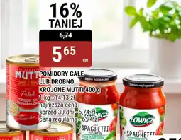 bi1 Pomidory Całe lub Drobno Krojone Mutti oferta