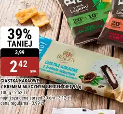 bi1 Ciastka Kakaoowe z kremem mlecznym Bergen Diet oferta