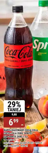 bi1 Napój gazowany Coca-Cola, Coca-Cola Zero, Sprite lub Sprite Zero oferta