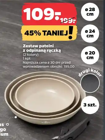 Zestaw patelni z odpinaną rączką