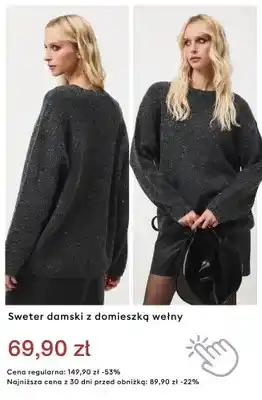 Sweter damski z domieszką wełny