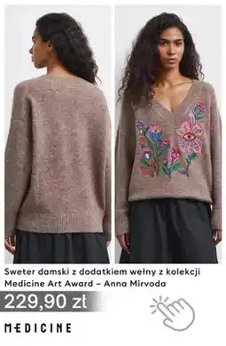 Medicine Sweter damski z dodatkiem wełny z kolekcji Medicine Art Award - Anna Mirvoda oferta