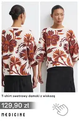 Medicine T-shirt swetrowy damski z wiskozą Medicine oferta
