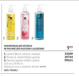 Avon Uniwersalne mydło w płynie do kuchni i łazienki Lemon Burst cytryna i bazylia Senses oferta