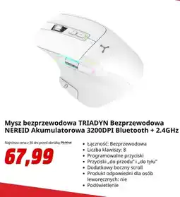 Media Markt Mysz bezprzewodowa Triadyn Nereid akumulatorowa oferta
