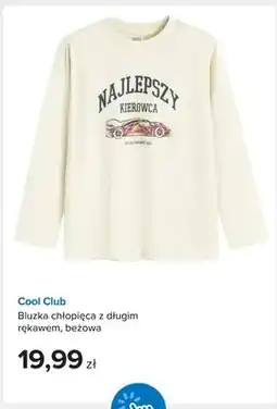 Smyk Bluzka chłopięca z długim rękawem beżowa Cool Club oferta