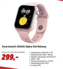 Media Markt Smartwatch Kiano Alpha Kid różowy oferta