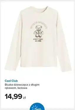 Smyk Bluzka dziewczęca z długim rękawem beżowa Cool Club oferta