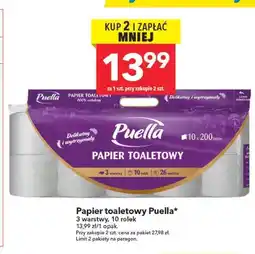 Lewiatan Papier toaletowy Puella 3 warstwy 10-pak oferta