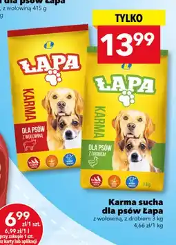 Lewiatan Karma sucha dla psów Łapa z wołowiną oferta