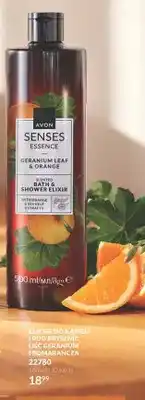 Avon Eliksir do kąpieli i pod prysznic liść geranium i pomarańcza Avon oferta