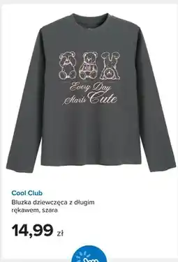 Smyk Bluzka dziewczęca z długim rękawem szara Cool Club oferta