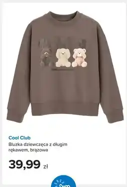 Smyk Bluzka dziewczęca z długim rękawem brązowa Cool Club oferta