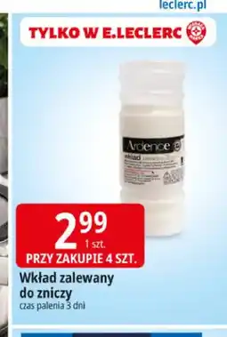 E.Leclerc Wkład zalewany do zniczy czas palenia 3 dni Ardence oferta