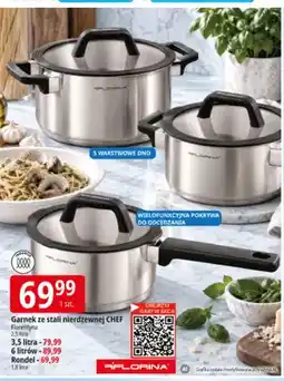 E.Leclerc Garnek ze stali nierdzewnej Chef 2,5 l Florina oferta