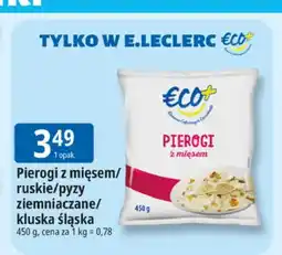 E.Leclerc Pierogi z mięsem Eco+ oferta