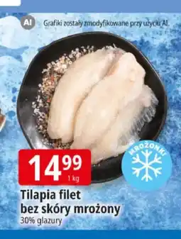 E.Leclerc Tilapia filet bez skóry mrożony 30% glazury oferta