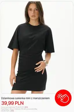 Cropp Dzianinowa sukienka mini z marszczeniem Cropp oferta
