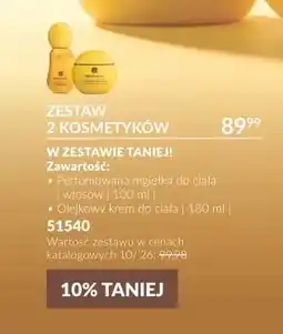 Avon Zestaw perfumowana mgiełka do ciała i włosów + olejkowy krem do ciała Herwisdom Avon oferta