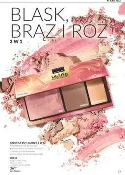 Avon Paletka do twarzy 3 w 1 Golden Hour Avon Ultra Colour oferta