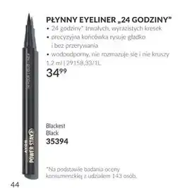 Avon Płynny eyeliner 24 godziny Blackest Black Avon oferta