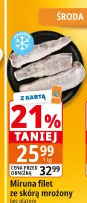 E.Leclerc Miruna filet ze skórą mrożony bez glazury oferta