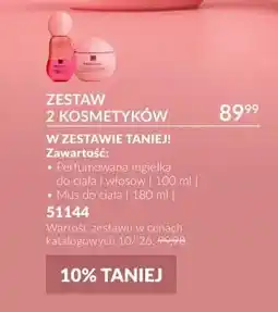 Avon Zestaw perfumowana mgiełka do ciała i włosów + mus do ciała Avon oferta