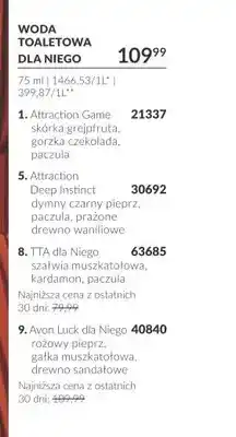 Avon Woda toaletowa dla niego Attraction Game Avon oferta