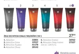 Avon Żel do mycia ciała i włosów 2 w 1 Attraction Avon oferta