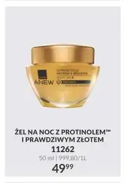 Avon Żel na noc z Protinolem i prawdziwym złotem Anew oferta