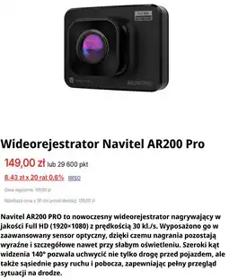 Orlen Wideorejestrator Navitel AR200 Pro oferta
