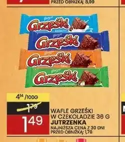 Wafelek Wafle Grześki w czekoladzie Jutrzenka oferta
