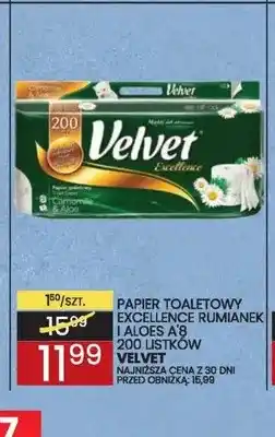 Wafelek Papier toaletowy Excellence rumianek i aloes Velvet 8-pak oferta