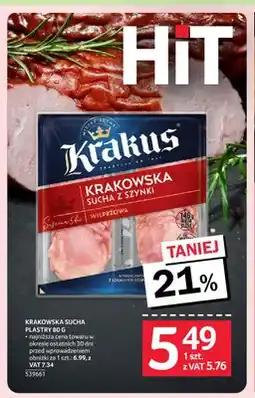 Selgros Kiełbasa krakowska sucha w plastrach Krakus oferta