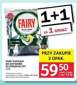 Selgros Kapsułki do zmywarki Fairy Platinum oferta