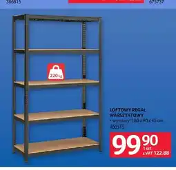 Selgros Loftowy regał warsztatowy 180x90x45 cm oferta