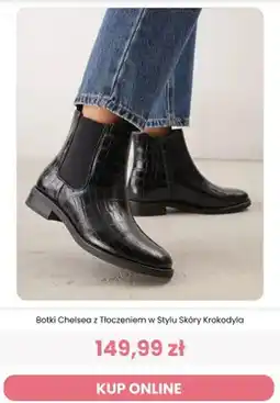 Renee Botki Chelsea z tłoczeniem w stylu skóry krokodyla Renee oferta
