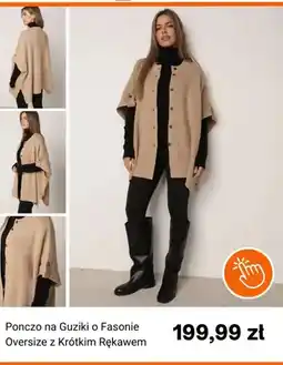 Born2be Ponczo na guziki o fasonie oversize z krótkim rękawem Born2be oferta