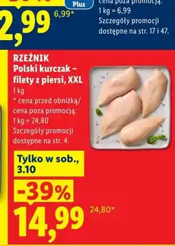 Lidl Polski kurczak filety z piersi XXL Rzeźnik oferta