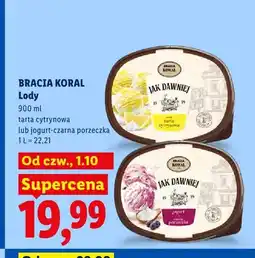 Lidl Lody Jak Dawniej jogurt-czarna porzeczka Bracia Koral oferta
