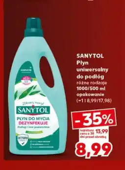 Kaufland Płyn uniwersalny do podłóg Sanytol oferta