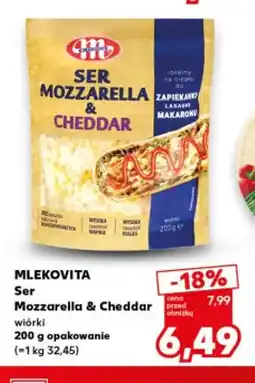 Kaufland Ser Mozzarella & Cheddar wiórki Mlekovita oferta