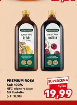 Kaufland Sok NFC imbir z cytryną Premium Rosa 100% oferta