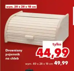 Kaufland Drewniany pojemnik na chleb 20x28x18 cm oferta
