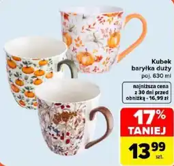 Carrefour Kubek baryłka duży oferta