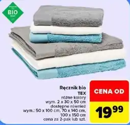 Carrefour Ręcznik bio TEX oferta