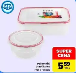 Carrefour Pojemniki plastikowe różne rodzaje oferta