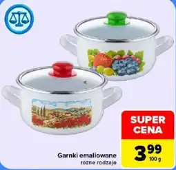 Carrefour Garnki emaliowane różne rodzaje oferta
