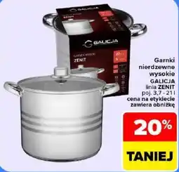Carrefour Garnki nierdzewne wysokie GALICJA linia ZENIT oferta