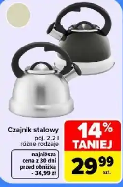Carrefour Czajnik stalowy oferta